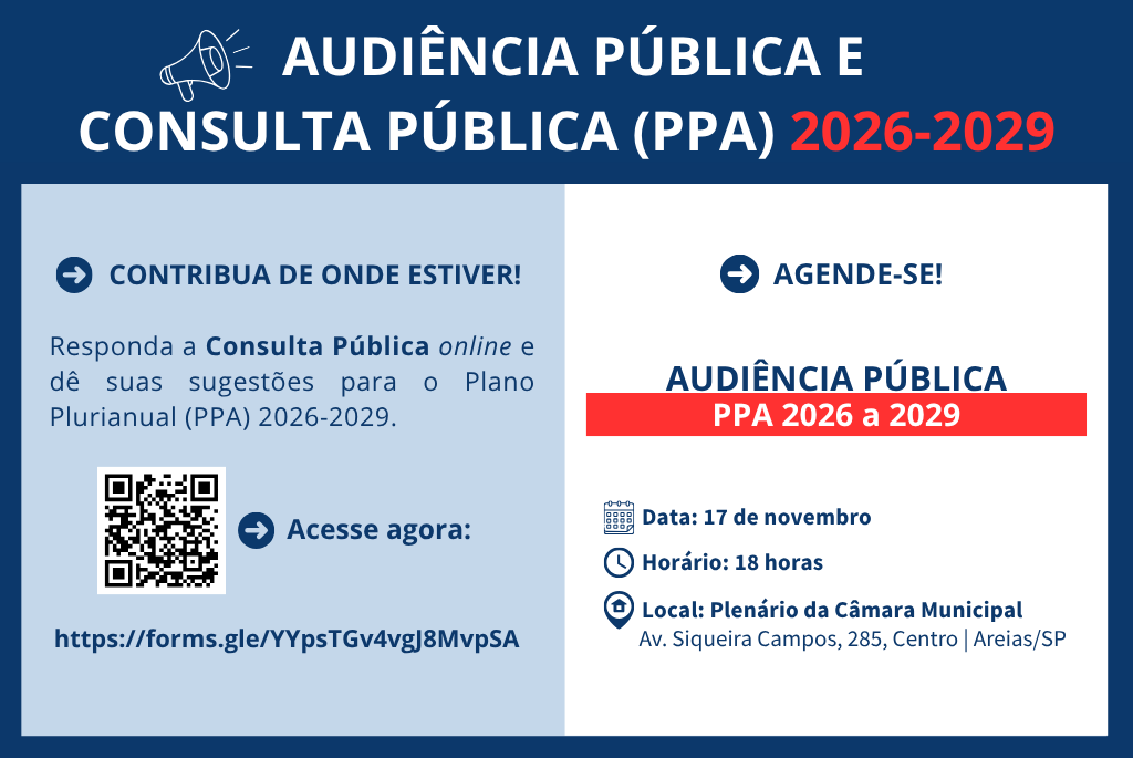 Audiência Pública PPA 2026 a 2029