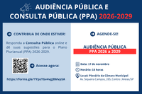 Audiência Pública PPA 2026 a 2029